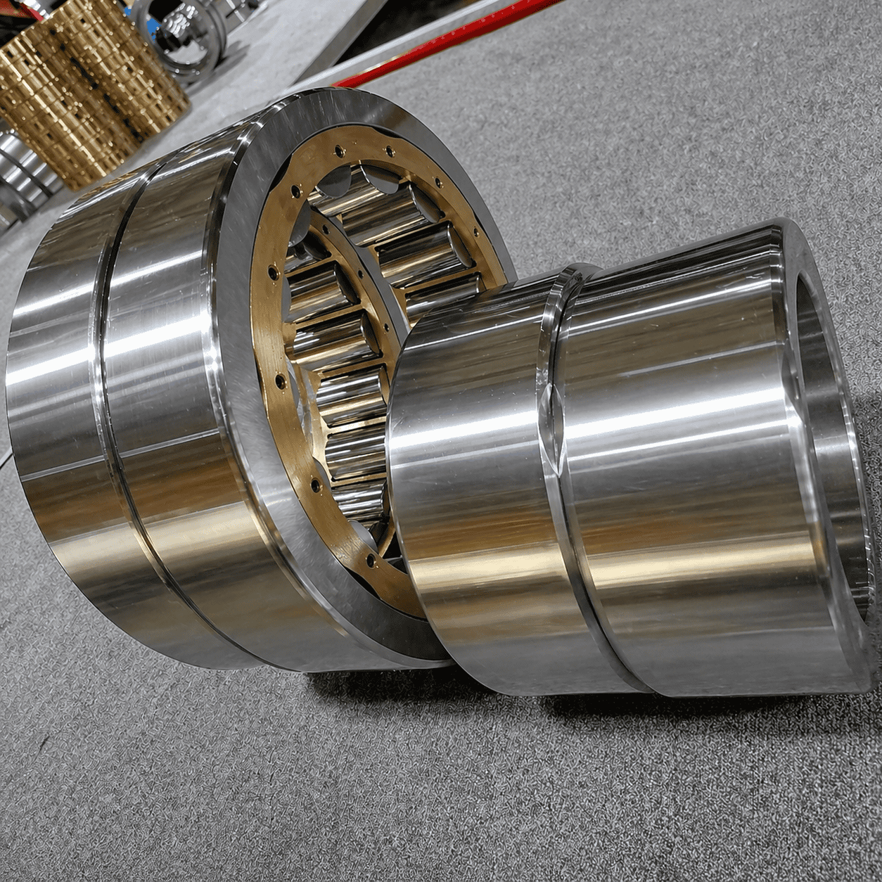 Crusher bearing spare part for heavy-duty crushing equipment.