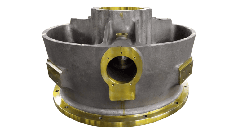 Marine gearbox housing for sailboats and yachts, durable and high-quality.