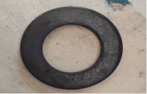 Rubber seal ring used in marine and industrial applications for sealing and durability.