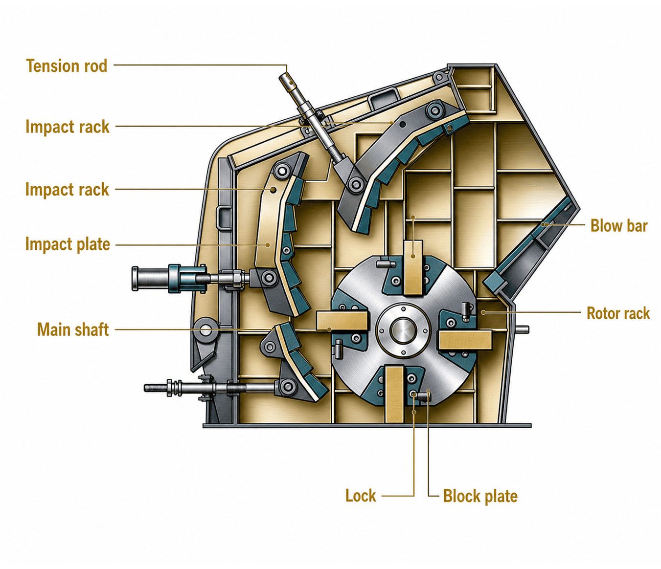 High-quality marine impact and tension rod assembly for ship safety and durability.